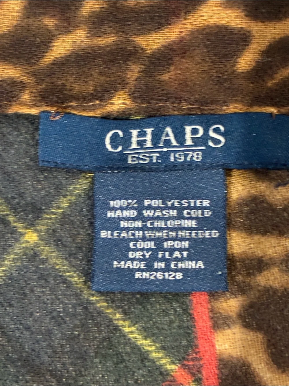 Chaps sheer leopard